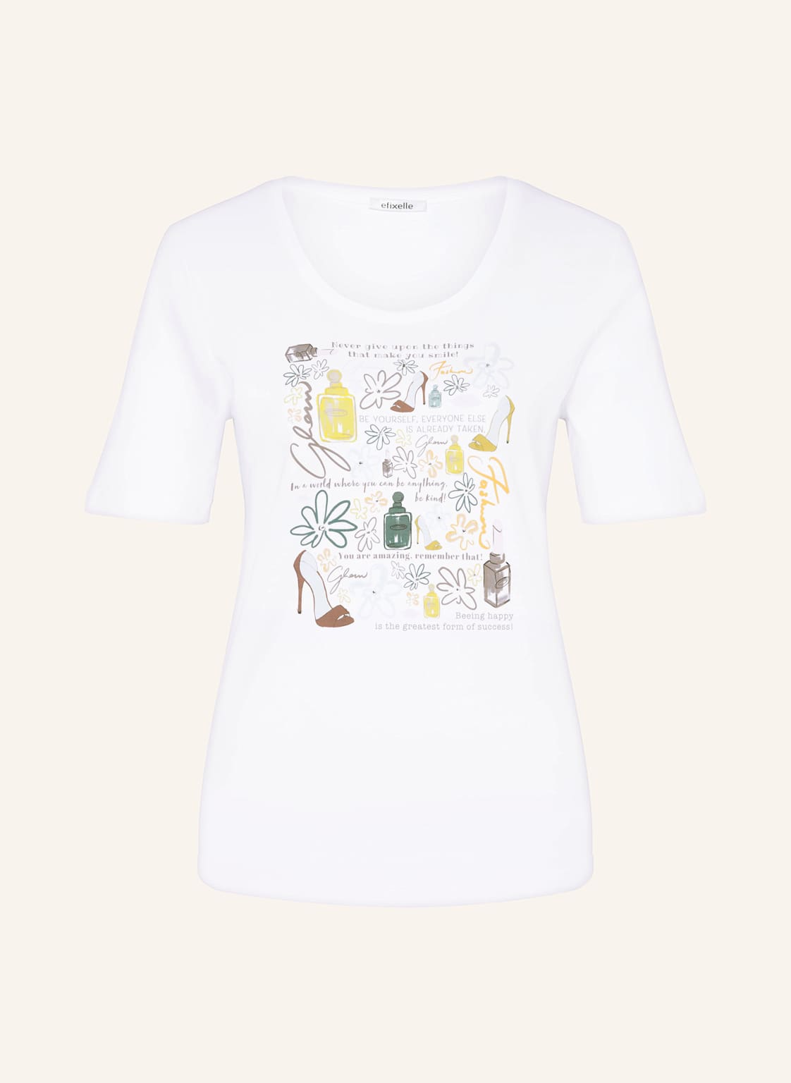 Efixelle T-Shirt Mit Schmucksteinen weiss Efixelle T-Shirt Mit Schmucksteinen weiss von efixelle