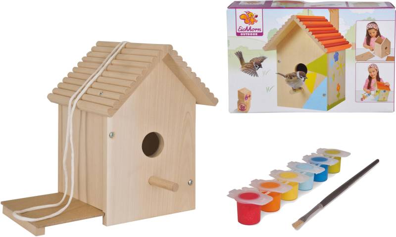 Eichhorn Kreativset »Outdoor Vogelhaus«, (Set), Zum Zusammenbauen und Bemalen; Made in Europe von eichhorn