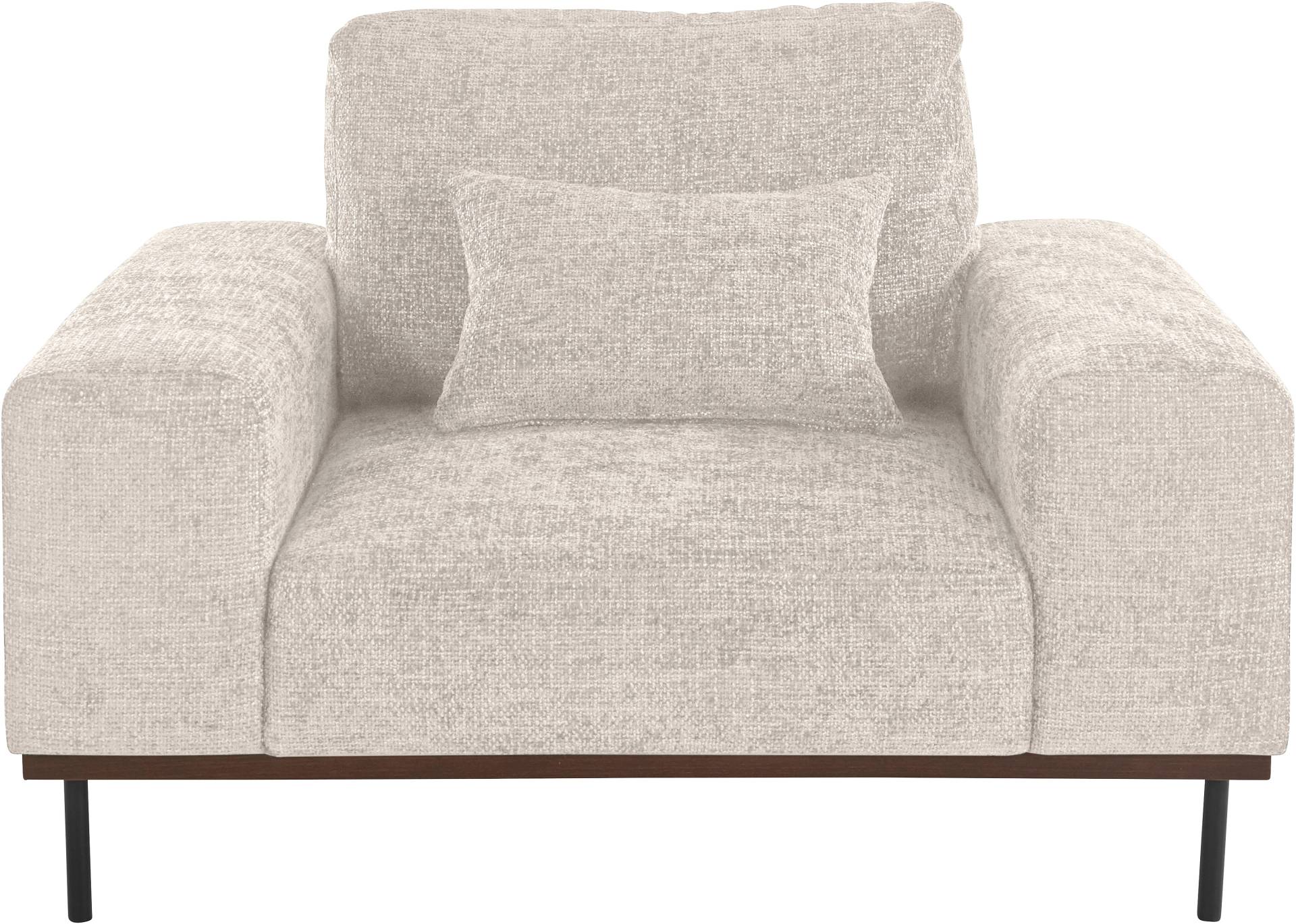 andas Loveseat »Mikael Sessel«, gebeizter Holzrahmen; passend zur Serie 'Mikael', incl. Zierkissen von andas