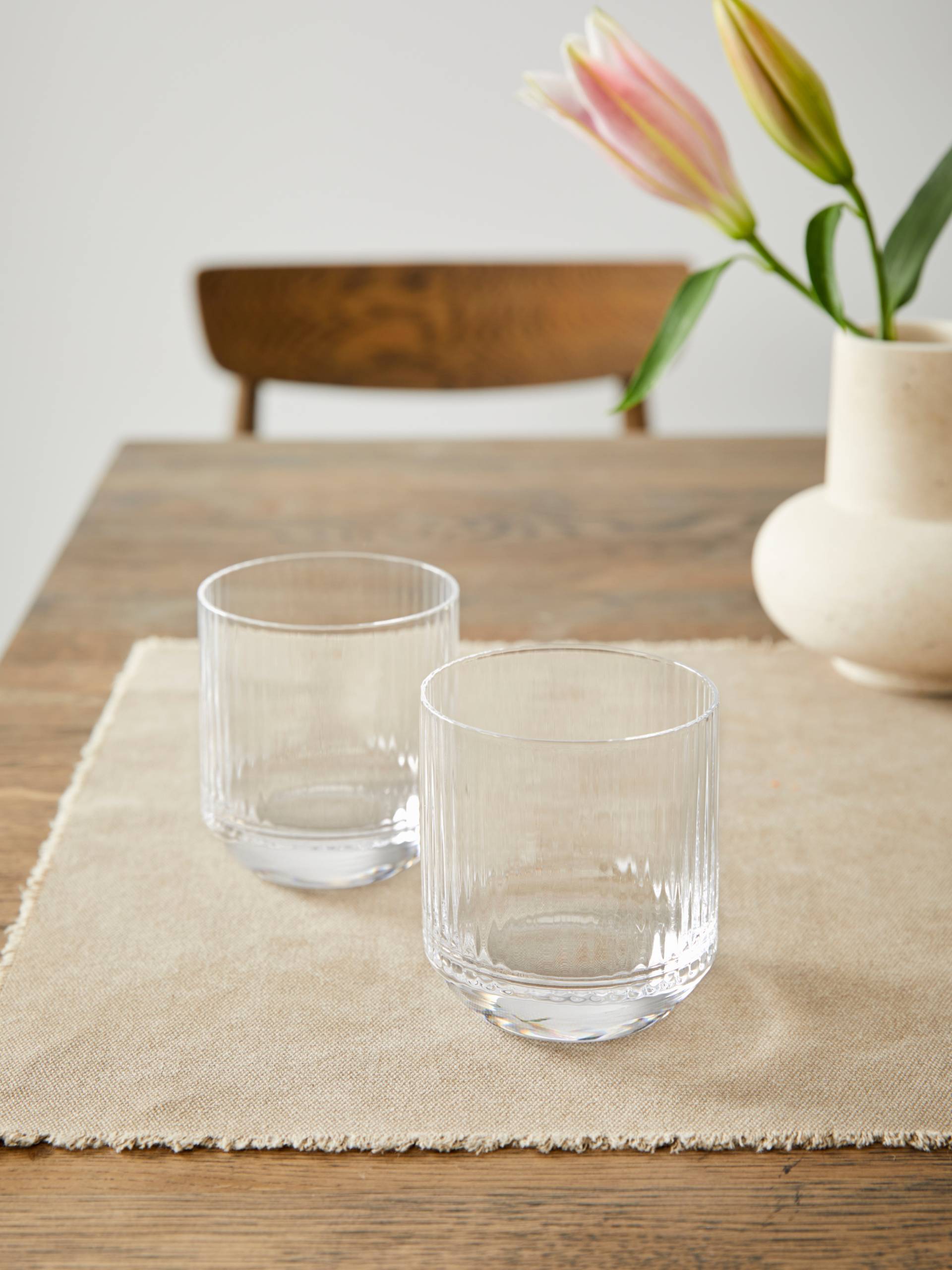 Home affaire Whiskyglas, (Set, 4 tlg.), trendige Riffelstruktur, 32 cl, 4-teilig von home affaire