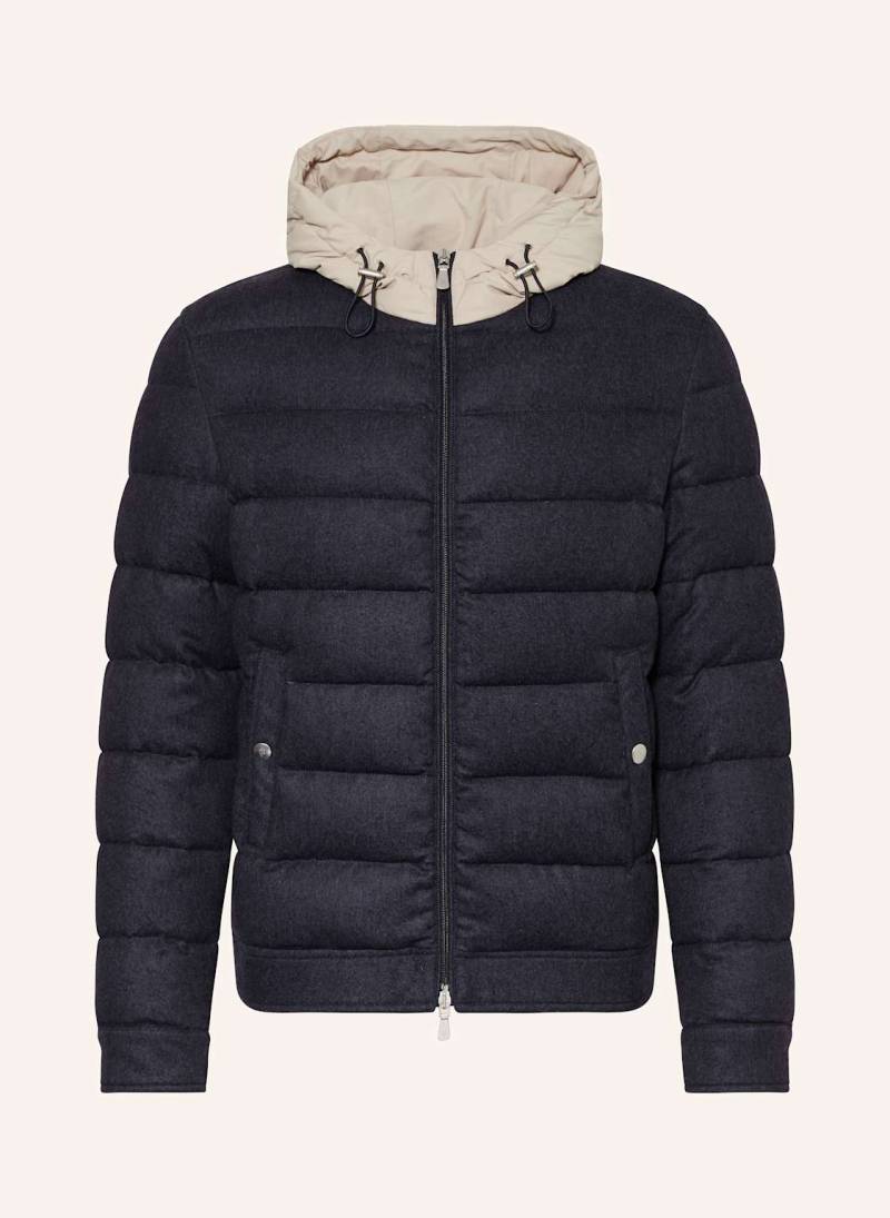 Eleventy Daunenjacke Mit Seide Und Cashmere blau von eleventy