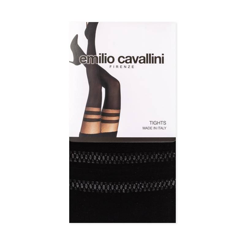 Strumpfhose, Taillenhöhe Damen Black M/L von emilio cavallini