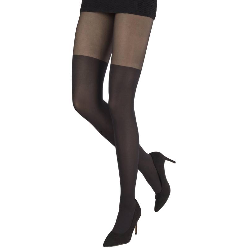 Strumpfhose, Taillenhöhe Damen Black M/L von emilio cavallini