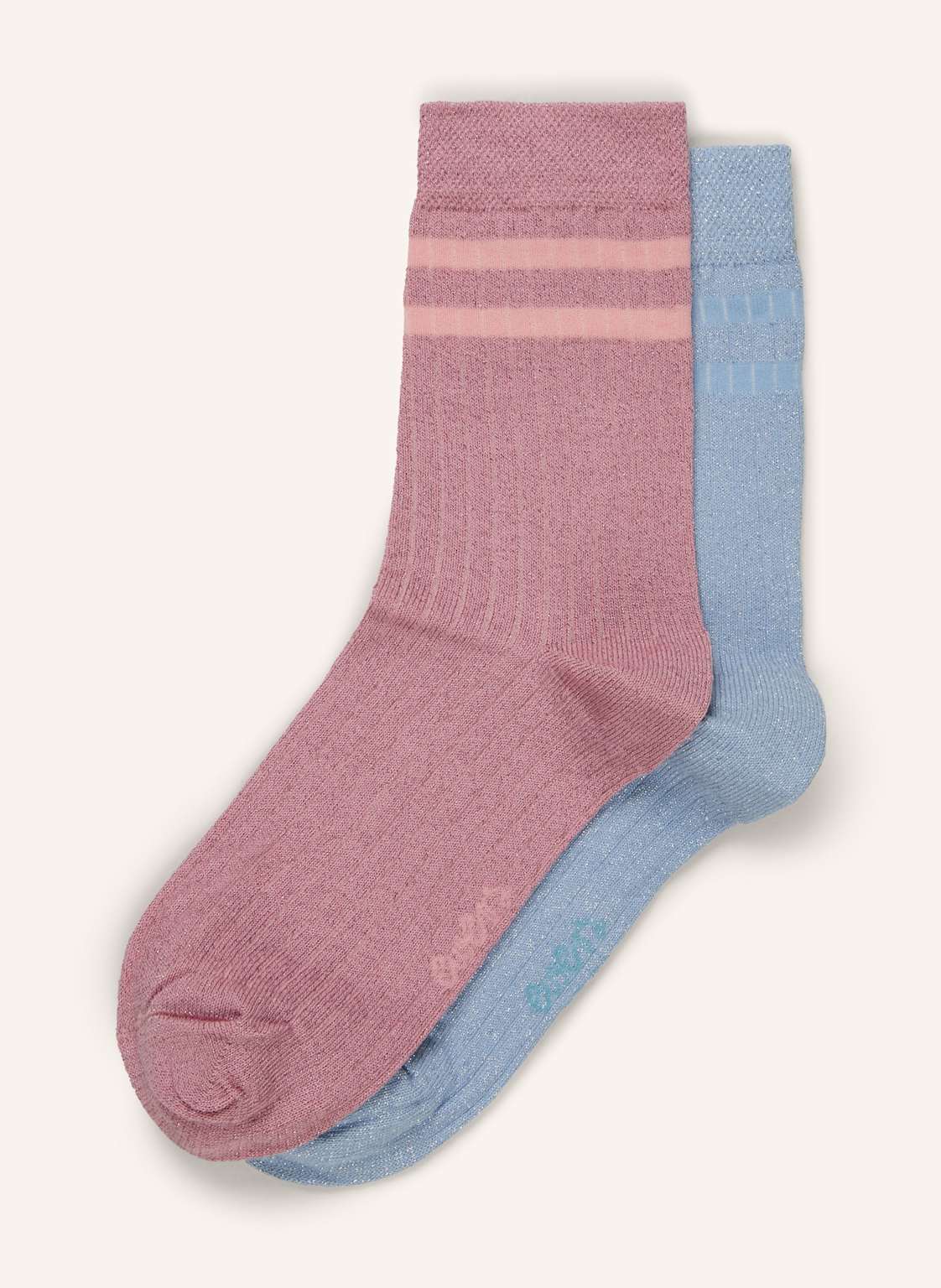 Ewers Collection 2er-Pack Socken Mit Glitzergarn rosa