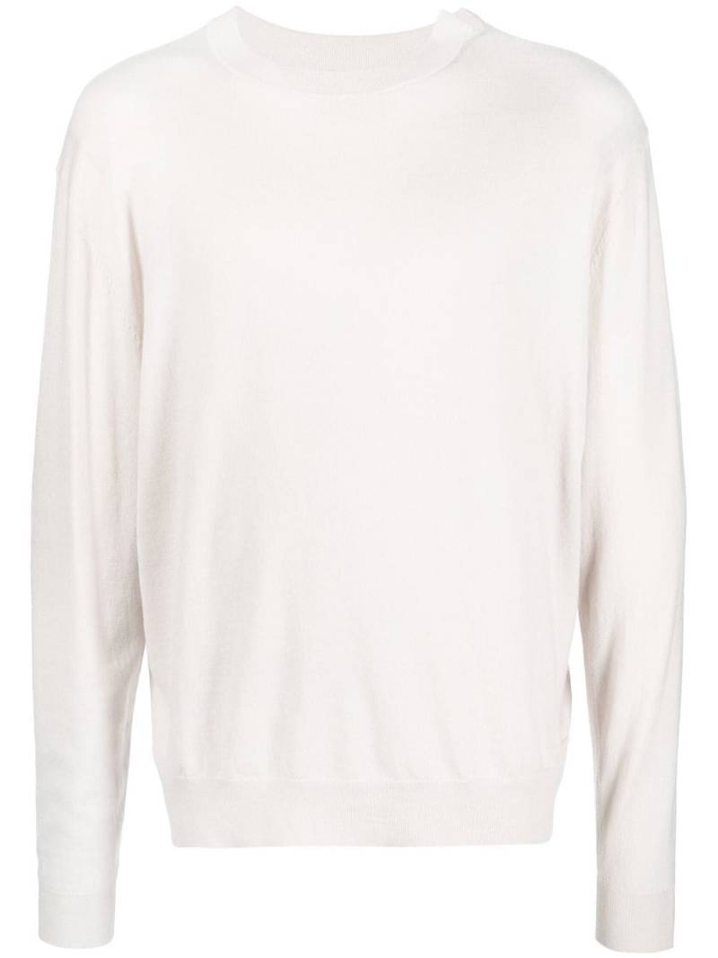 extreme cashmere Class cut-out neck jumper - White von extreme cashmere