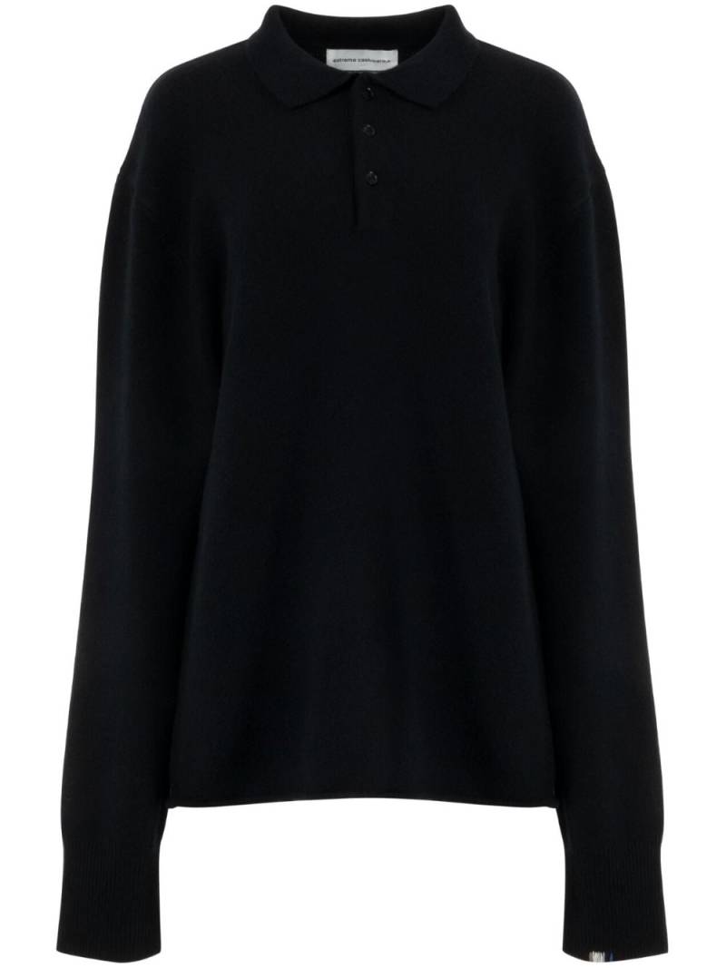 extreme cashmere Marylebone knit polo sweater - Black von extreme cashmere