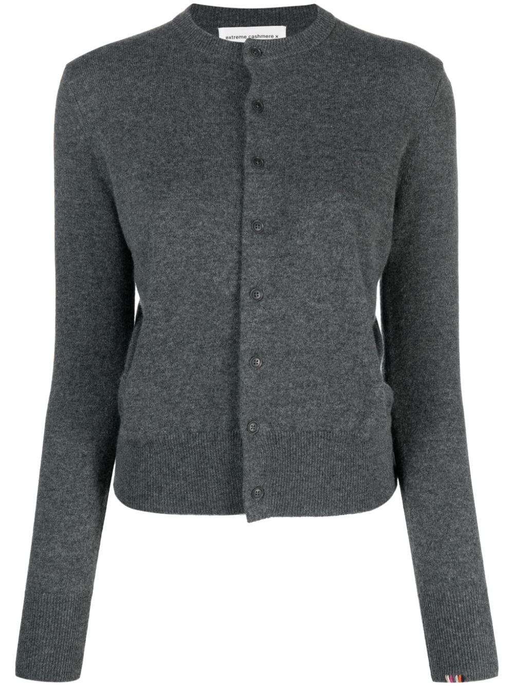 extreme cashmere N°300 Little 2 crew-neck cashmere cardigan - Grey von extreme cashmere