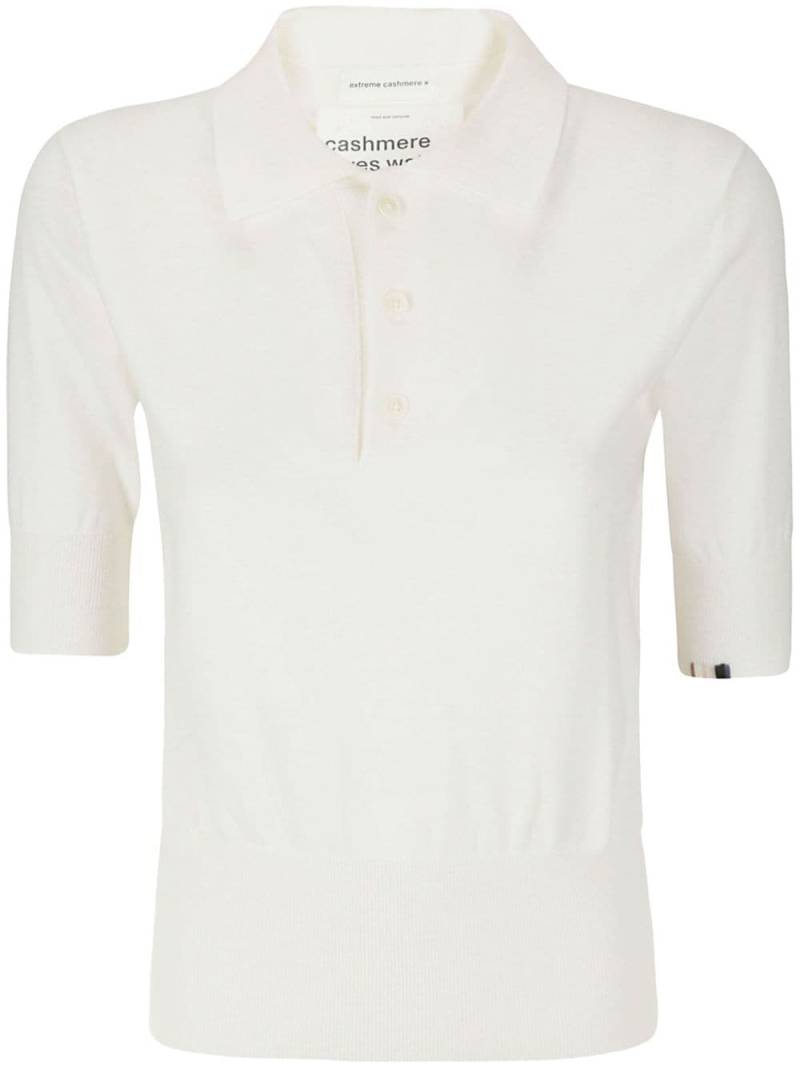 extreme cashmere Nº351 Park polo top - White von extreme cashmere