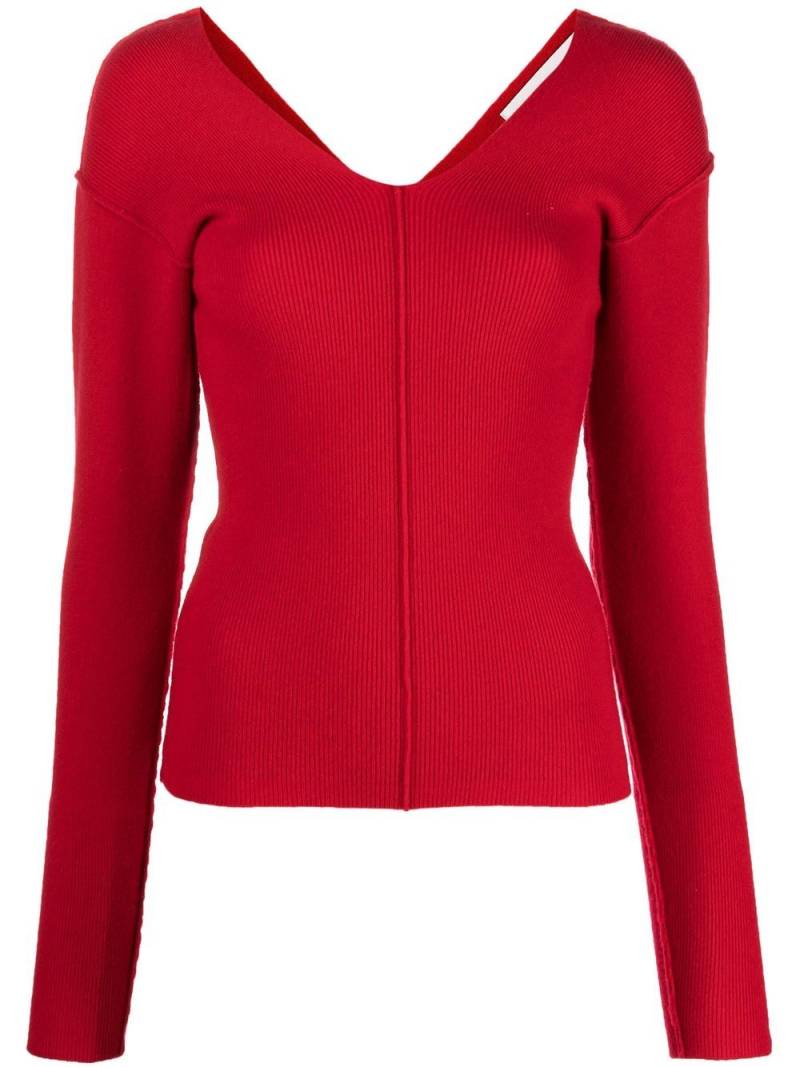 extreme cashmere V-neck-back knitted jumper - Red von extreme cashmere