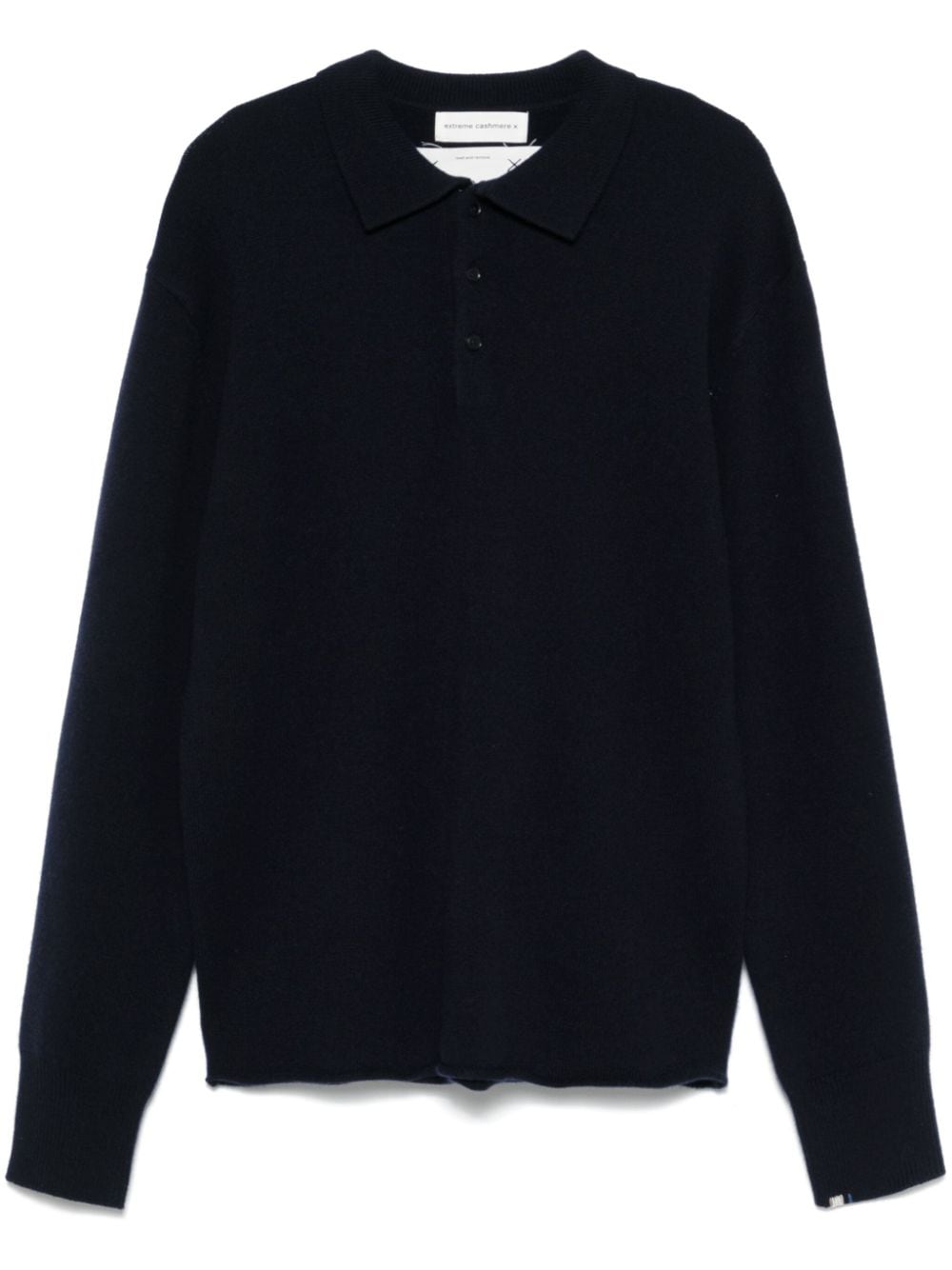 extreme cashmere decorative-stitching polo sweater - Blue von extreme cashmere