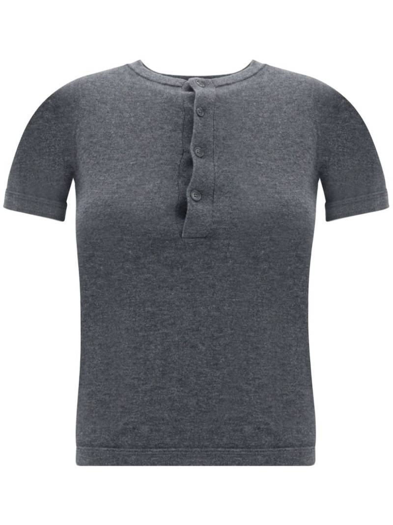 extreme cashmere mélange-effect top - Grey von extreme cashmere