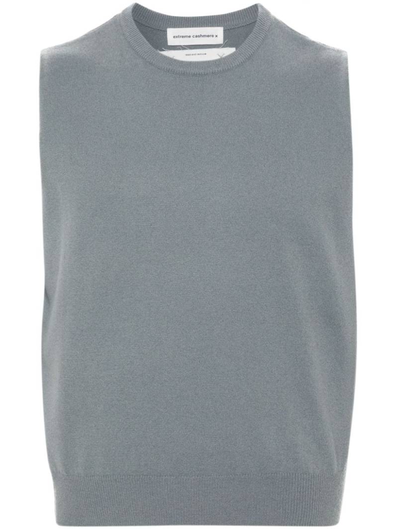 extreme cashmere n°156 Be Now knitted vest - Blue von extreme cashmere