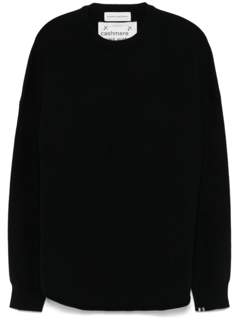 extreme cashmere n°53 crew hop sweater - Black von extreme cashmere