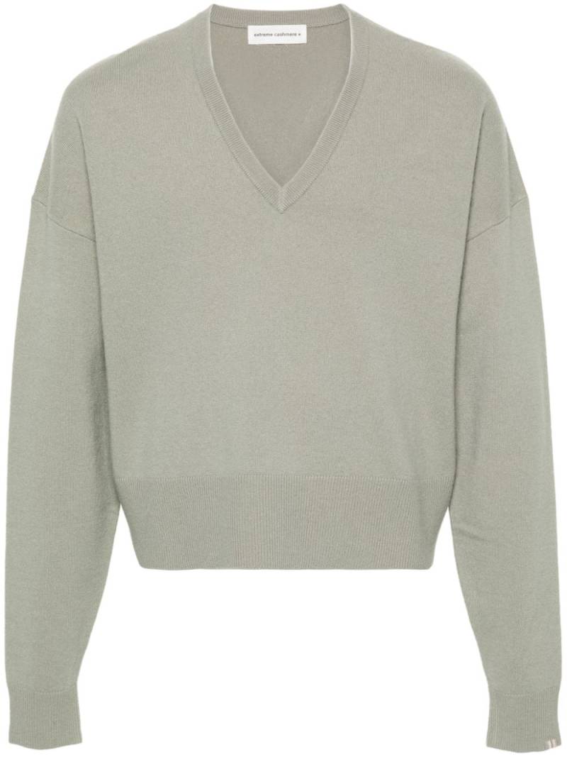 extreme cashmere nº224 clash v-neck jumper - Green von extreme cashmere