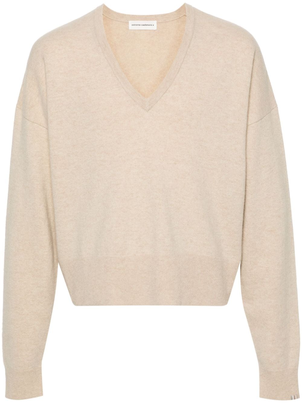 extreme cashmere nº224 clash v-neck jumper - Neutrals von extreme cashmere