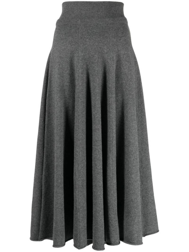 extreme cashmere ribbed-knit midi skirt - Grey von extreme cashmere