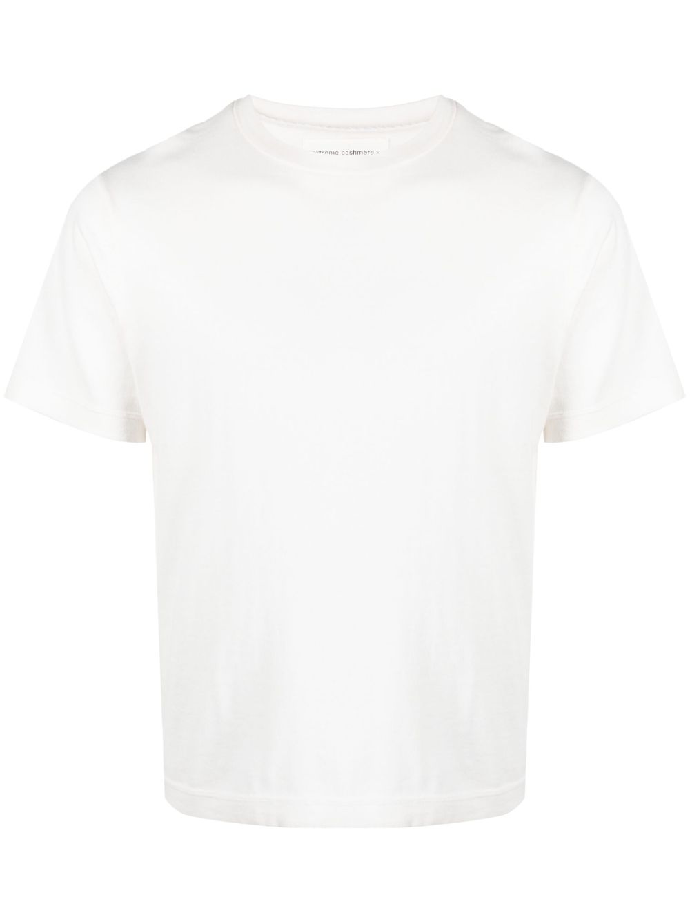 extreme cashmere round-neck cotton-cashmere T-shirt - White von extreme cashmere