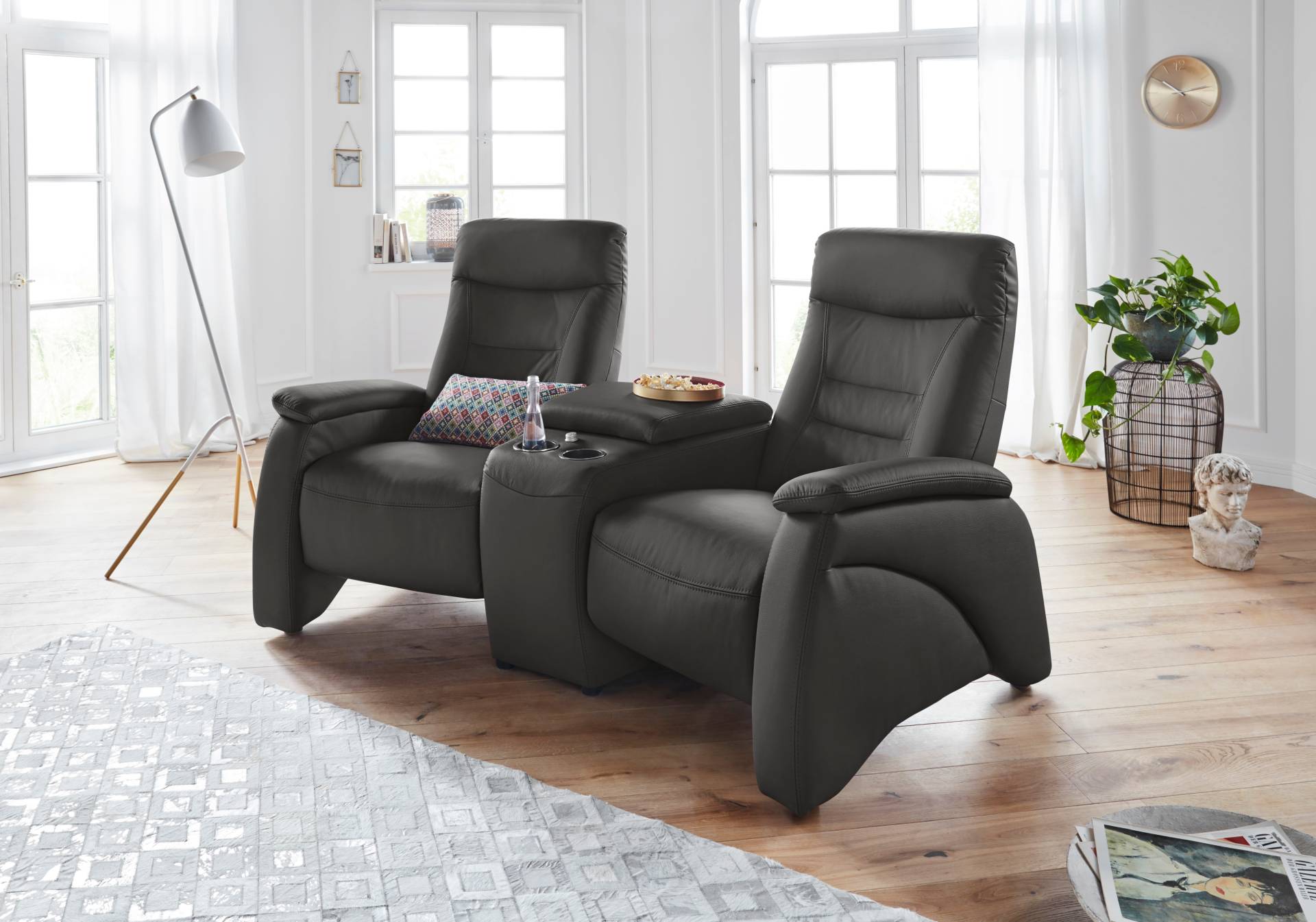 exxpo - sofa fashion 2,5-Sitzer »Ascoli, Kinosofa mit hohem Sitzkomfort, bequeme Armlehnen«, inkl. Relaxfunktion, mit Ablage und Staufach, hohe Rückenlehne von exxpo - sofa fashion