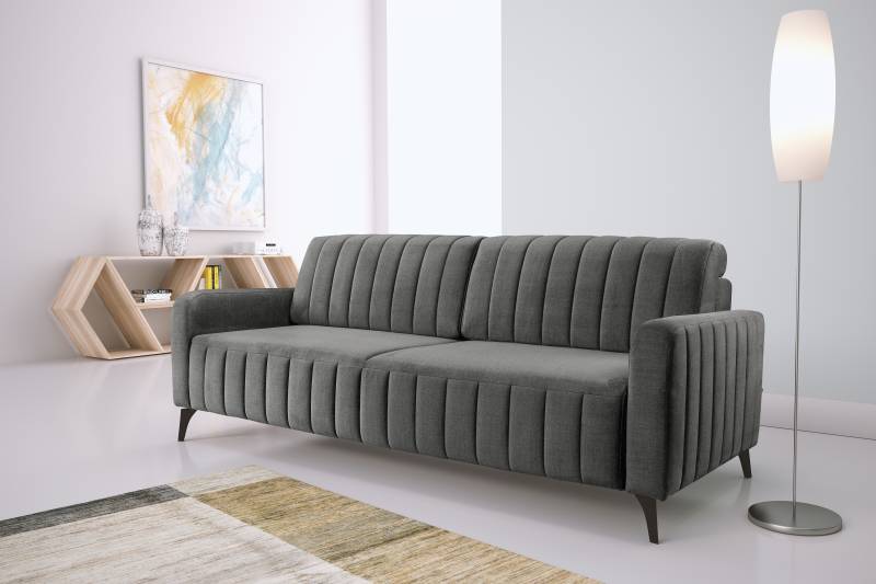 exxpo - sofa fashion 3-Sitzer »Grande, hochwertiges Schlafsofa aus Microvelours«, mit Bettfunktion und Bettkasten, komfortabler Federkern von exxpo - sofa fashion