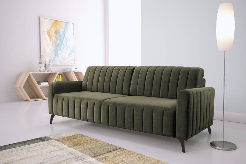 exxpo - sofa fashion 3-Sitzer »Grande, hochwertiges Schlafsofa aus Microvelours«, mit Bettfunktion und Bettkasten, komfortabler Federkern von exxpo - sofa fashion