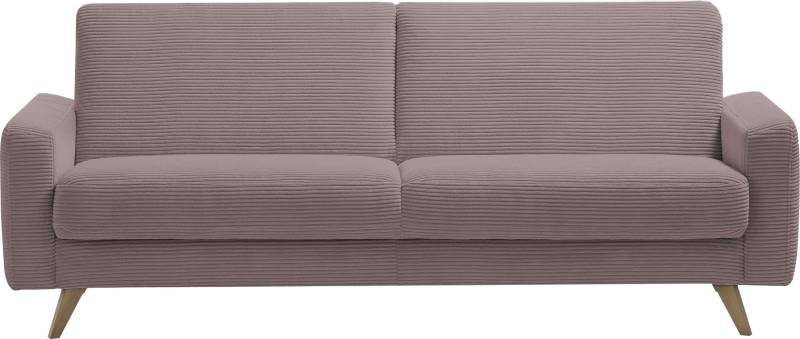 exxpo - sofa fashion 3-Sitzer »Samso, elegant und bequem, aktueller Cord Bezug, Kippcouch«, hochwertige Verarbeitung, Schlafsofa inkl. Bettfunktion und Bettkasten von exxpo - sofa fashion