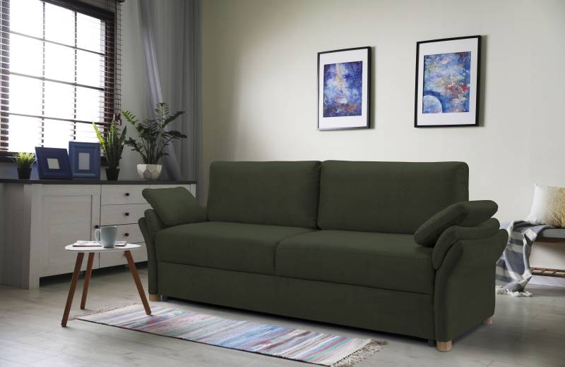 exxpo - sofa fashion 3-Sitzer »hochwertiger Sitzaufbau für hohen Sitzkomfort, bequeme Armlehnen«, inkl. Boxspring/Federkern-Polsterung, Bettfunktion und Bettkasten von exxpo - sofa fashion