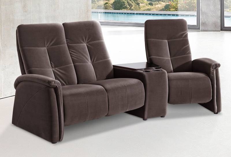 exxpo - sofa fashion 3-Sitzer »Tivoli, Kinosofa mit Tischablage und Stauraumfach, bequem«, mit Relaxfunktion von exxpo - sofa fashion