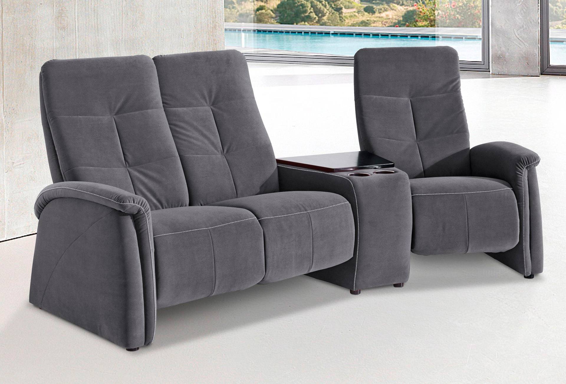 exxpo - sofa fashion 3-Sitzer »Tivoli, Kinosofa mit Tischablage und Stauraumfach, bequem«, mit Relaxfunktion von exxpo - sofa fashion