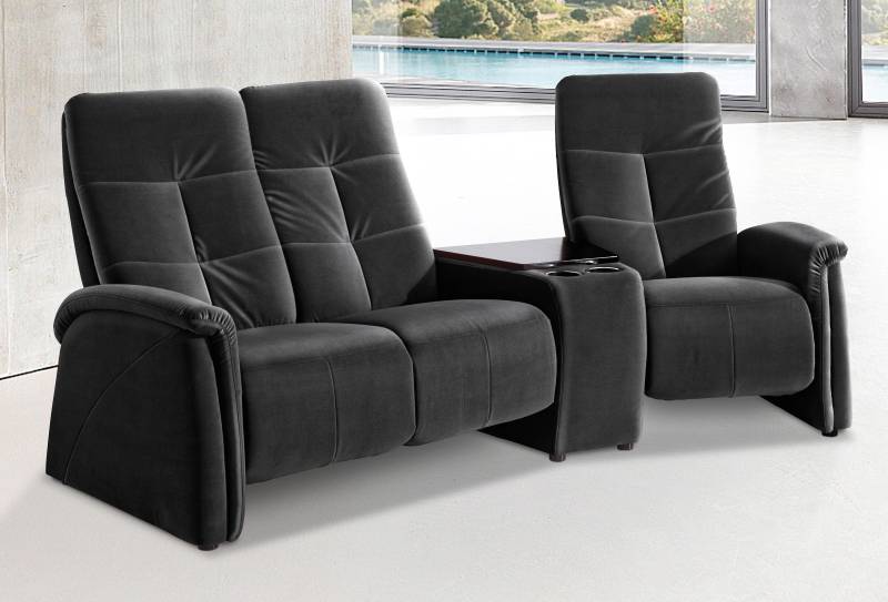 exxpo - sofa fashion 3-Sitzer »Tivoli, Kinosofa mit Tischablage und Stauraumfach, bequem«, mit Relaxfunktion von exxpo - sofa fashion