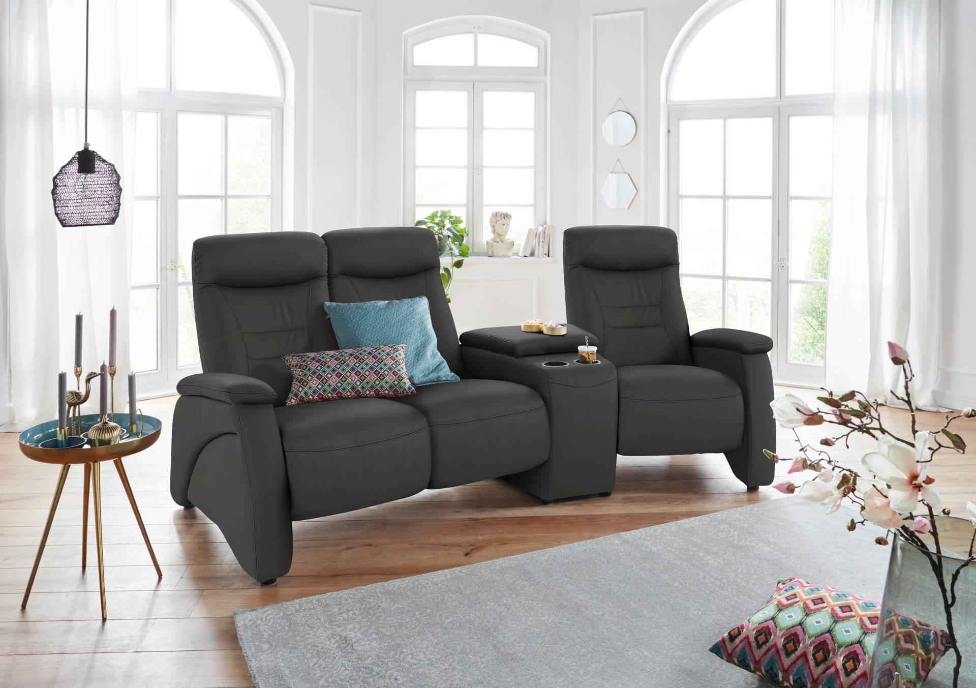 exxpo - sofa fashion 3-Sitzer »Ascoli, Kinosofa mit hohem Sitzkomfort, bequeme Armlehnen«, inkl. Relaxfunktion, Ablage und Staufach, hohe Rückenlehne von exxpo - sofa fashion