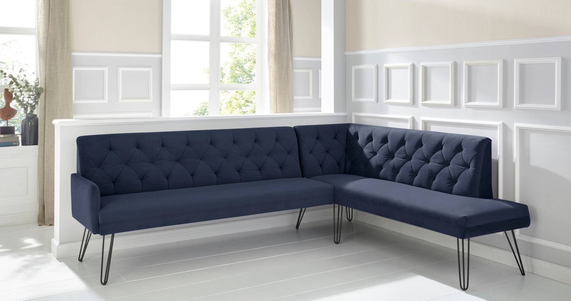 exxpo - sofa fashion Eckbank »Doppio, Chesterfield Optik, komfortabel und bequem, hohe Designfüsse«, Frei im Raum stellbar exxpo - sofa fashion Eckbank »Doppio, Chesterfield Optik, komfortabel und bequem, hohe Designfüsse«, Frei im Raum stellbar von exxpo - sofa fashion