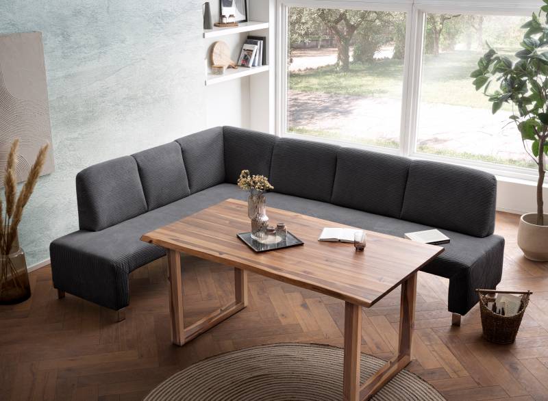 exxpo - sofa fashion Eckbank »Intenso, modern, wahlweise in Leder oder Textil, 264/197 cm (B/T)«, hohe Bodenfreiheit, frei im Raum stellbar, hoher Sitzkomfort von exxpo - sofa fashion