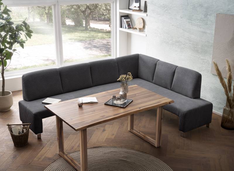 exxpo - sofa fashion Eckbank »Intenso, modern, wahlweise in Leder oder Textil, 264/197 cm (B/T)«, hohe Bodenfreiheit, frei im Raum stellbar, hoher Sitzkomfort von exxpo - sofa fashion