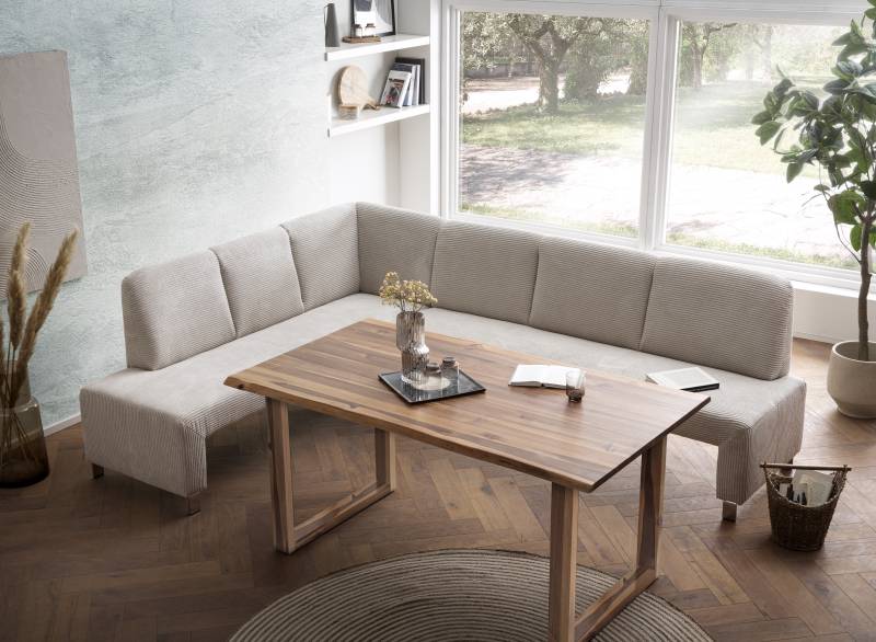 exxpo - sofa fashion Eckbank »Intenso, modern, wahlweise in Leder oder Textil, 264/197 cm (B/T)«, hohe Bodenfreiheit, frei im Raum stellbar, hoher Sitzkomfort von exxpo - sofa fashion