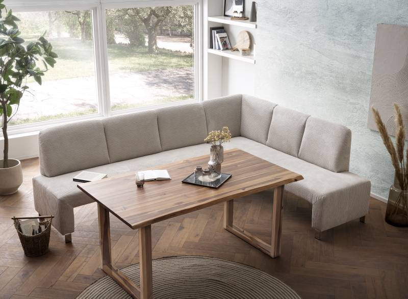 exxpo - sofa fashion Eckbank »Intenso, moderner Cordbezug, 264/197 cm (B/T)«, hohe Bodenfreiheit, frei im Raum stellbar, hoher Sitzkomfort von exxpo - sofa fashion