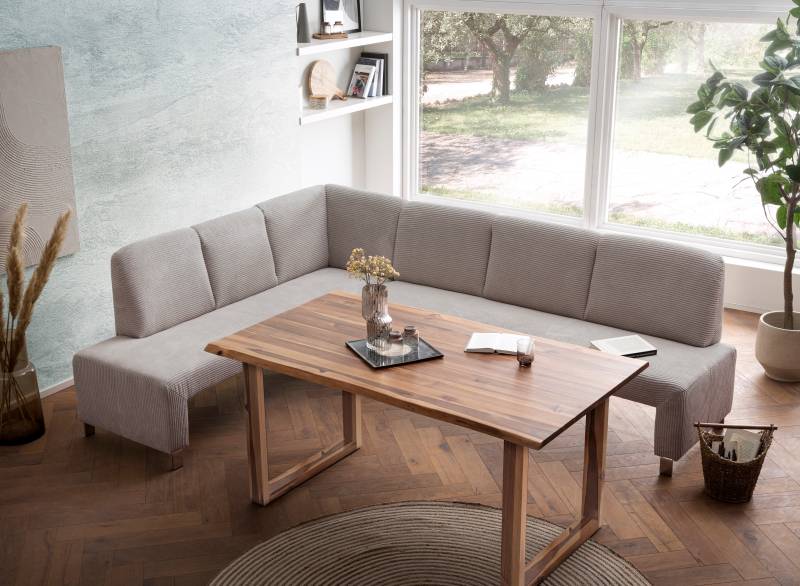 exxpo - sofa fashion Eckbank »Intenso, moderner Cordbezug, 264/197 cm (B/T)«, hohe Bodenfreiheit, frei im Raum stellbar, hoher Sitzkomfort von exxpo - sofa fashion