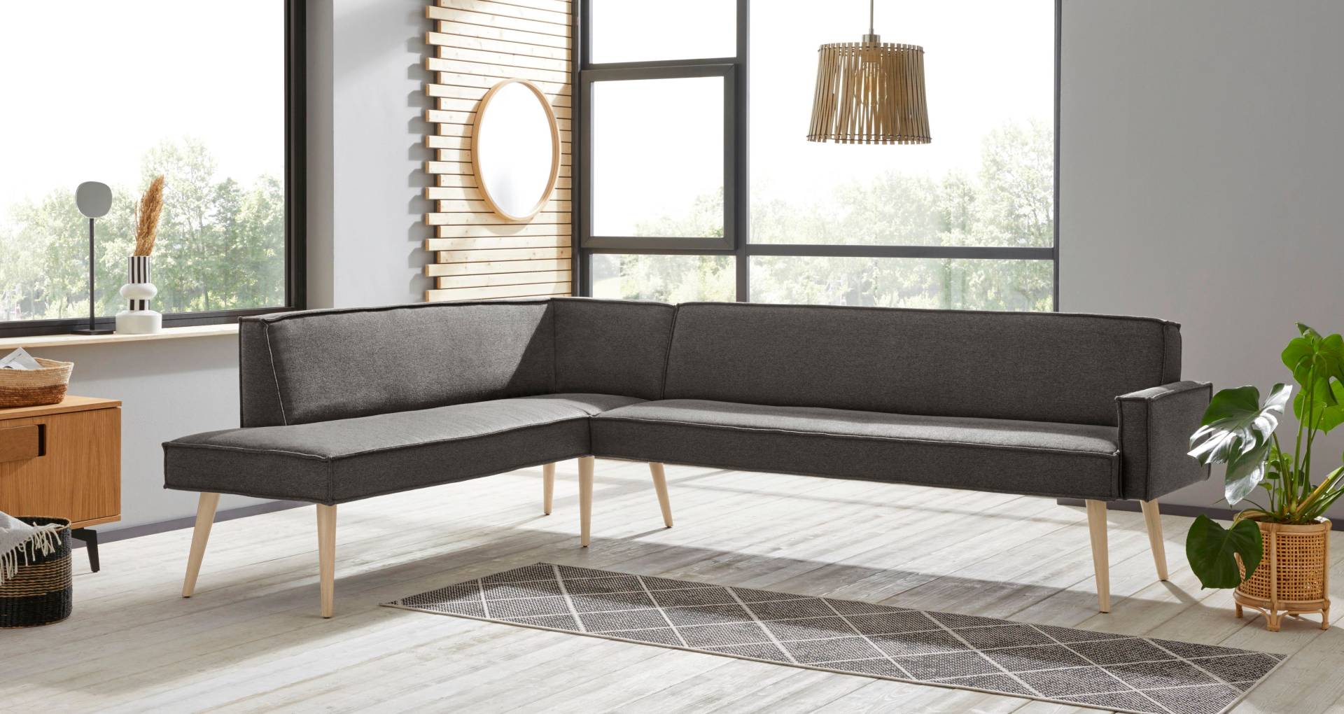 exxpo - sofa fashion Eckbank »Lungo, moderne Kedernaht, bequem und elegant, hoher Holzfuss«, hochwertige Detailverarbeitung, frei im Raum stellbar exxpo - sofa fashion Eckbank »Lungo, moderne Kedernaht, bequem und elegant, hoher Holzfuss«, hochwertige Detailverarbeitung, frei im Raum stellbar von exxpo - sofa fashion