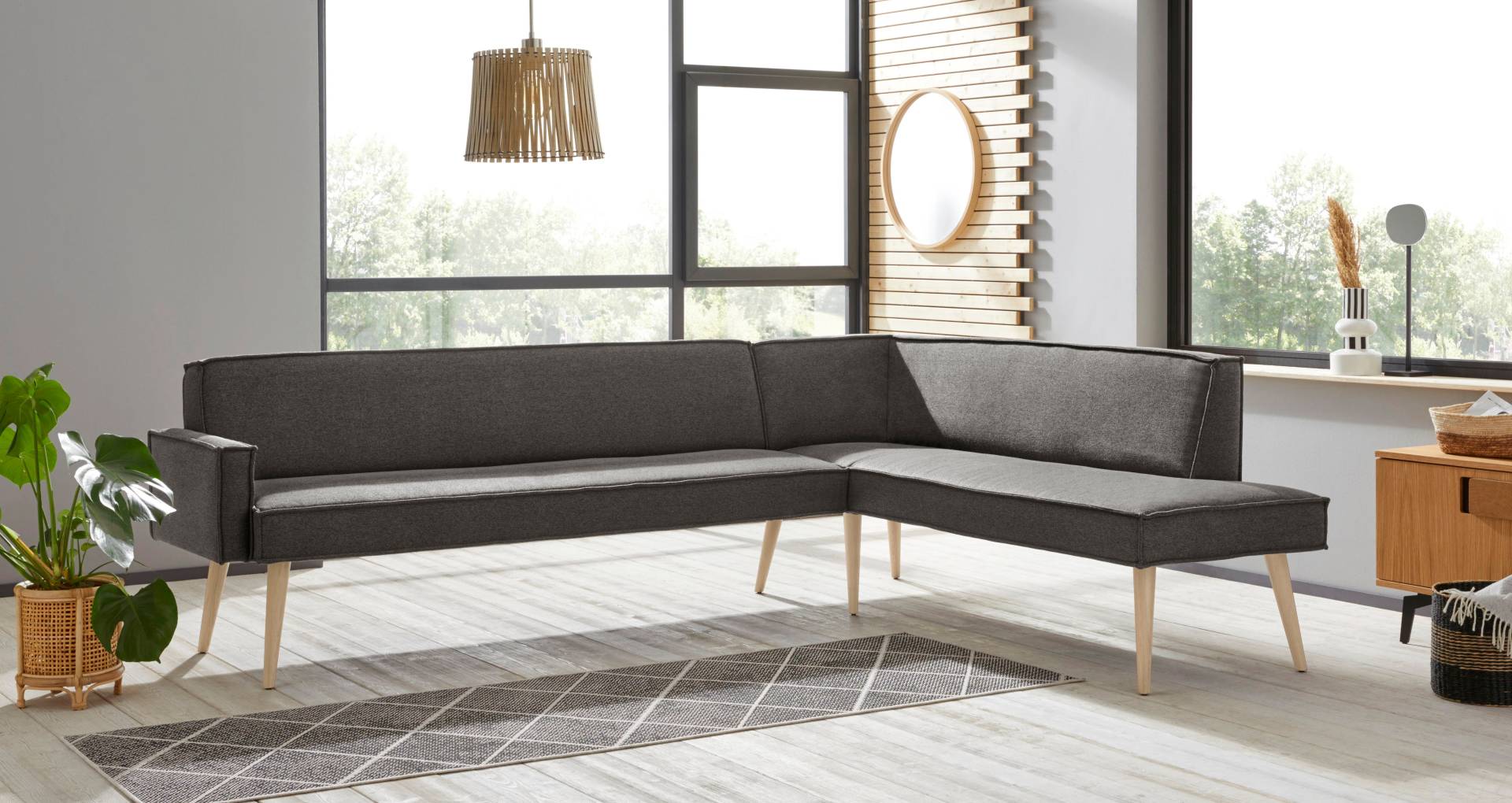 exxpo - sofa fashion Eckbank »Lungo, moderne Kedernaht, bequem und elegant, hoher Holzfuss«, hochwertige Detailverarbeitung, frei im Raum stellbar exxpo - sofa fashion Eckbank »Lungo, moderne Kedernaht, bequem und elegant, hoher Holzfuss«, hochwertige Detailverarbeitung, frei im Raum stellbar von exxpo - sofa fashion
