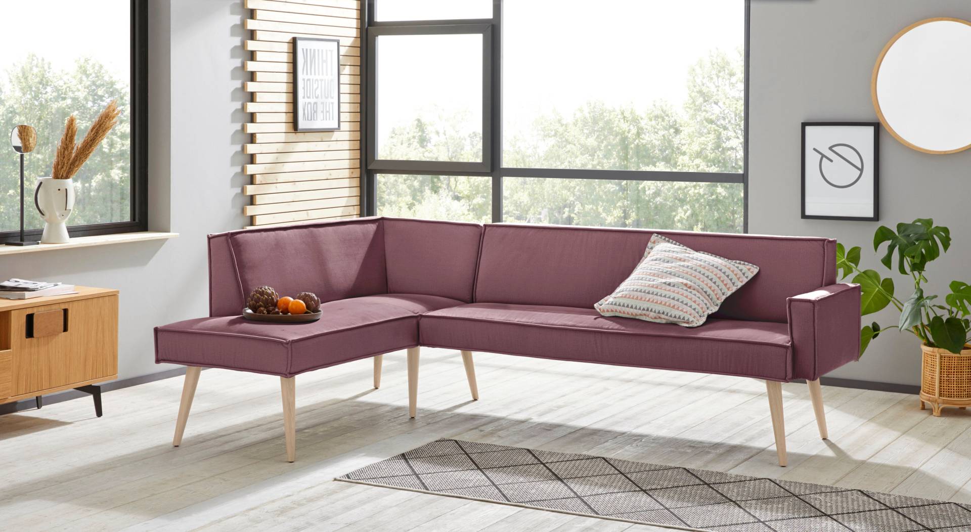 exxpo - sofa fashion Eckbank »Lungo, moderne Kedernaht, bequem und elegant, hoher Holzfuss«, hochwertige Detailverarbeitung, frei im Raum stellbar exxpo - sofa fashion Eckbank »Lungo, moderne Kedernaht, bequem und elegant, hoher Holzfuss«, hochwertige Detailverarbeitung, frei im Raum stellbar von exxpo - sofa fashion