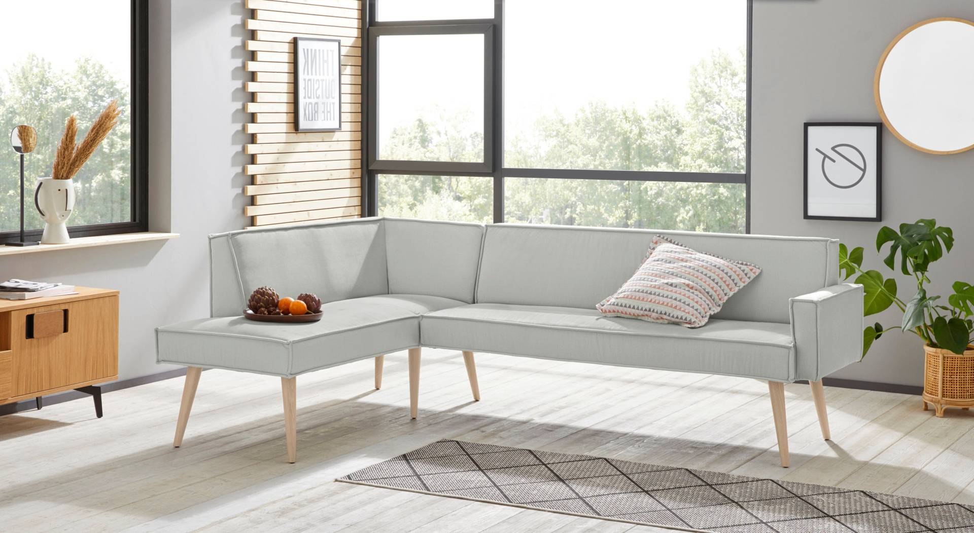 exxpo - sofa fashion Eckbank »Lungo, moderne Kedernaht, bequem und elegant, hoher Holzfuss«, hochwertige Detailverarbeitung, frei im Raum stellbar exxpo - sofa fashion Eckbank »Lungo, moderne Kedernaht, bequem und elegant, hoher Holzfuss«, hochwertige Detailverarbeitung, frei im Raum stellbar von exxpo - sofa fashion