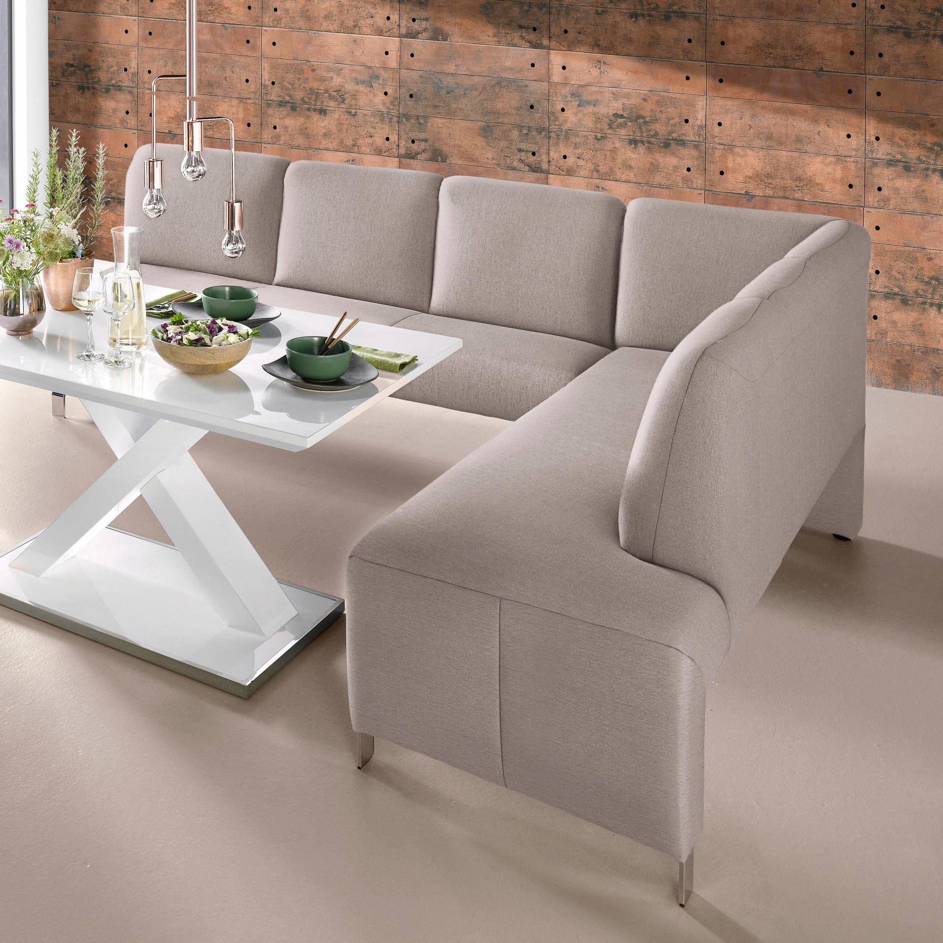 exxpo - sofa fashion Eckbank »Intenso, modern, wahlweise in Leder oder Textil, 264/197 cm (B/T)«, hohe Bodenfreiheit, frei im Raum stellbar, hoher Sitzkomfort exxpo - sofa fashion Eckbank »Intenso, modern, wahlweise in Leder oder Textil, 264/197 cm (B/T)«, hohe Bodenfreiheit, frei im Raum stellbar, hoher Sitzkomfort von exxpo - sofa fashion
