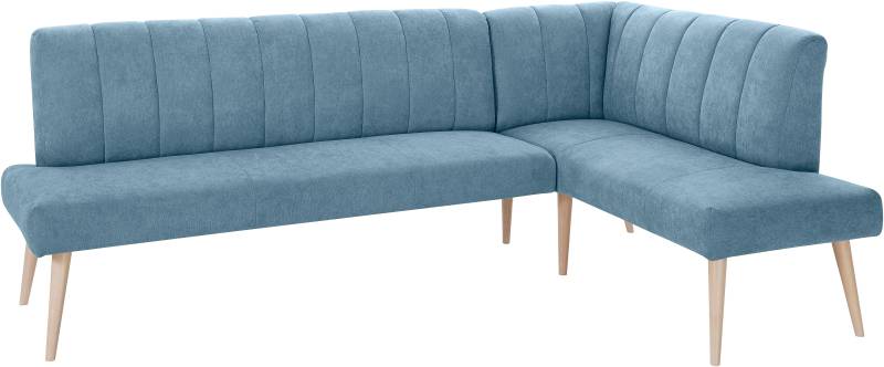 exxpo - sofa fashion Eckbank »Costa, moderne Rückensteppung, bequem und elegant, hoher Holzfuss«, hochwertig verarbeitet, Frei im Raum stellbar von exxpo - sofa fashion