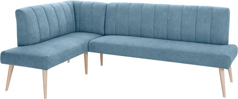 exxpo - sofa fashion Eckbank »Costa, moderne Rückensteppung, bequem und elegant, hoher Holzfuss«, hochwertig verarbeitet, Frei im Raum stellbar von exxpo - sofa fashion