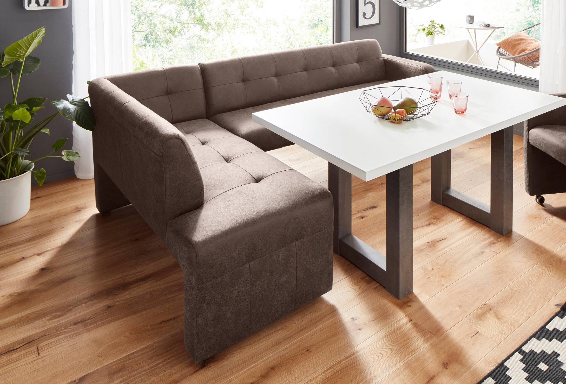 exxpo - sofa fashion Eckbank »Barista mit toller Detailverarbeitung, hohe Bodenfreiheit«, Komfortsitzhöhe 49cm, Frei im Raum stellbar exxpo - sofa fashion Eckbank »Barista mit toller Detailverarbeitung, hohe Bodenfreiheit«, Komfortsitzhöhe 49cm, Frei im Raum stellbar von exxpo - sofa fashion
