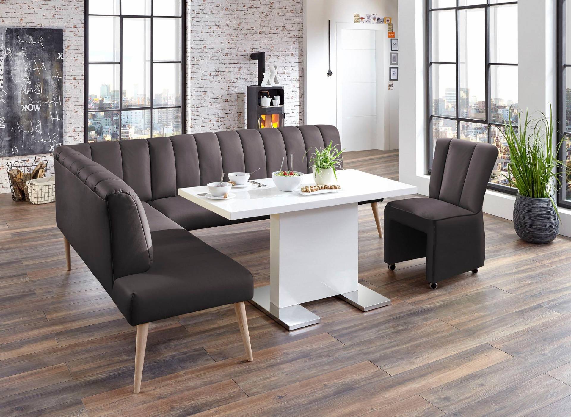 exxpo - sofa fashion Eckbank »Costa, moderne Rückensteppung, bequem und elegant, hoher Holzfuss«, Frei im Raum stellbar exxpo - sofa fashion Eckbank »Costa, moderne Rückensteppung, bequem und elegant, hoher Holzfuss«, Frei im Raum stellbar von exxpo - sofa fashion