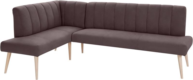 exxpo - sofa fashion Eckbank »Costa, moderne Rückensteppung, bequem und elegant, hoher Holzfuss«, hochwertig verarbeitet, Frei im Raum stellbar von exxpo - sofa fashion