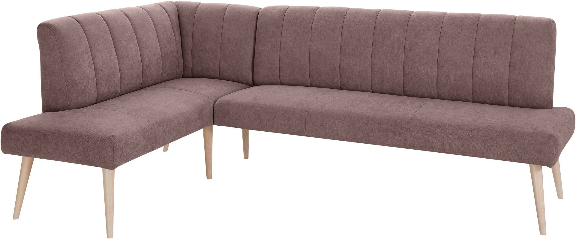 exxpo - sofa fashion Eckbank »Costa, moderne Rückensteppung, bequem und elegant, hoher Holzfuss«, hochwertig verarbeitet, Frei im Raum stellbar von exxpo - sofa fashion