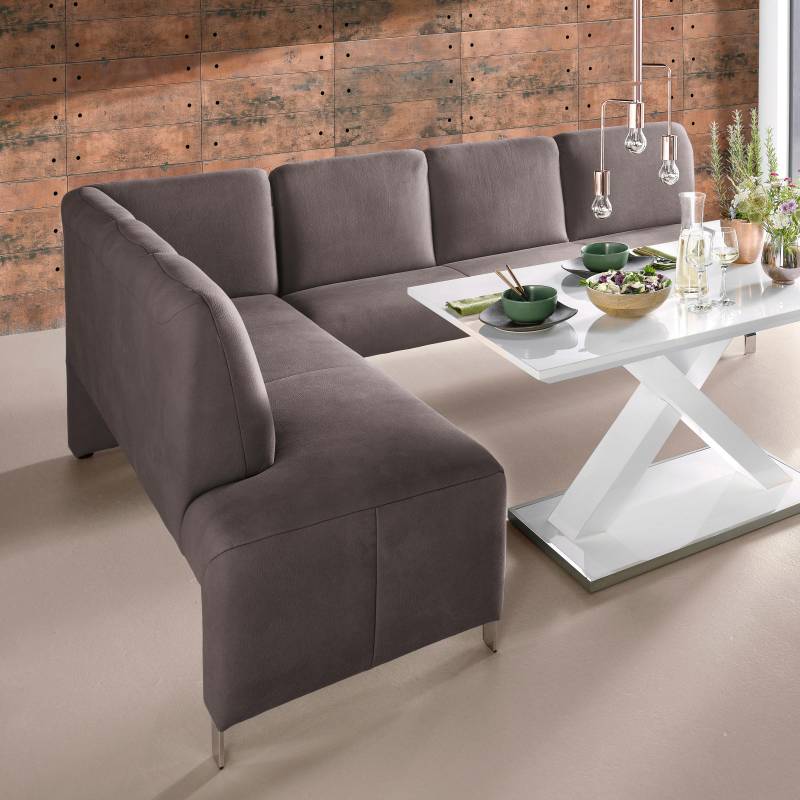 exxpo - sofa fashion Eckbank »Intenso, modern, wahlweise in Leder oder Textil, 264/197 cm (B/T)«, hohe Bodenfreiheit, frei im Raum stellbar, hoher Sitzkomfort von exxpo - sofa fashion