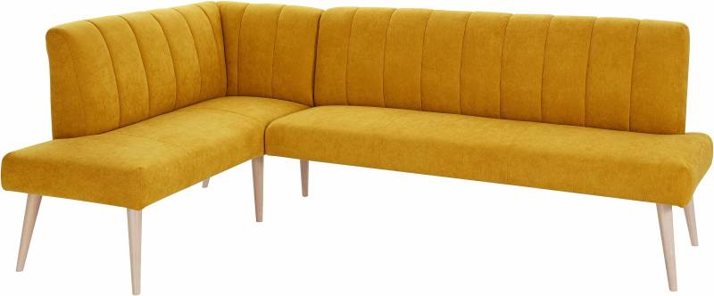 exxpo - sofa fashion Eckbank »Costa, moderne Rückensteppung, bequem und elegant, hoher Holzfuss«, hochwertig verarbeitet, Frei im Raum stellbar von exxpo - sofa fashion