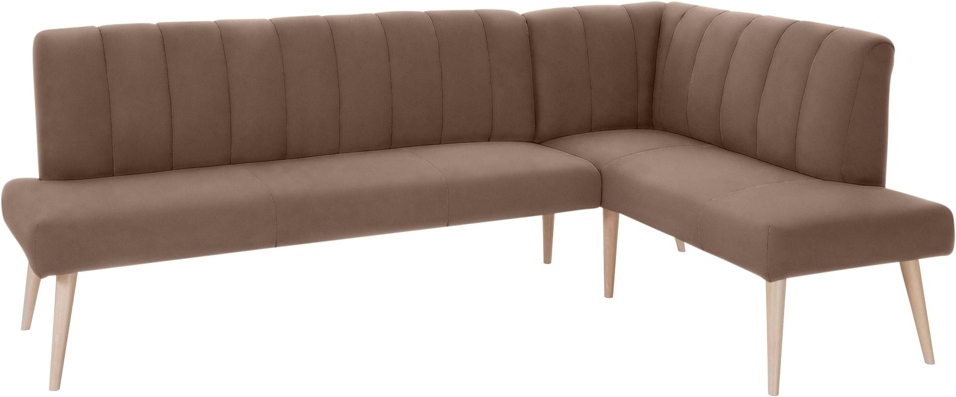 exxpo - sofa fashion Eckbank »Costa, moderne Rückensteppung, bequem und elegant, hoher Holzfuss«, hochwertig verarbeitet, Frei im Raum stellbar von exxpo - sofa fashion